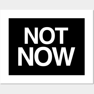 Not Now Posters and Art